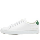 Common Projects Men's Retro Low Sneakers in White/Green