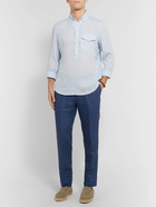 Loro Piana - Slim-Fit Linen Drawstring Trousers - Blue