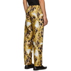 Versace Underwear Black and Yellow Animalier Barocco Pyjama Trousers