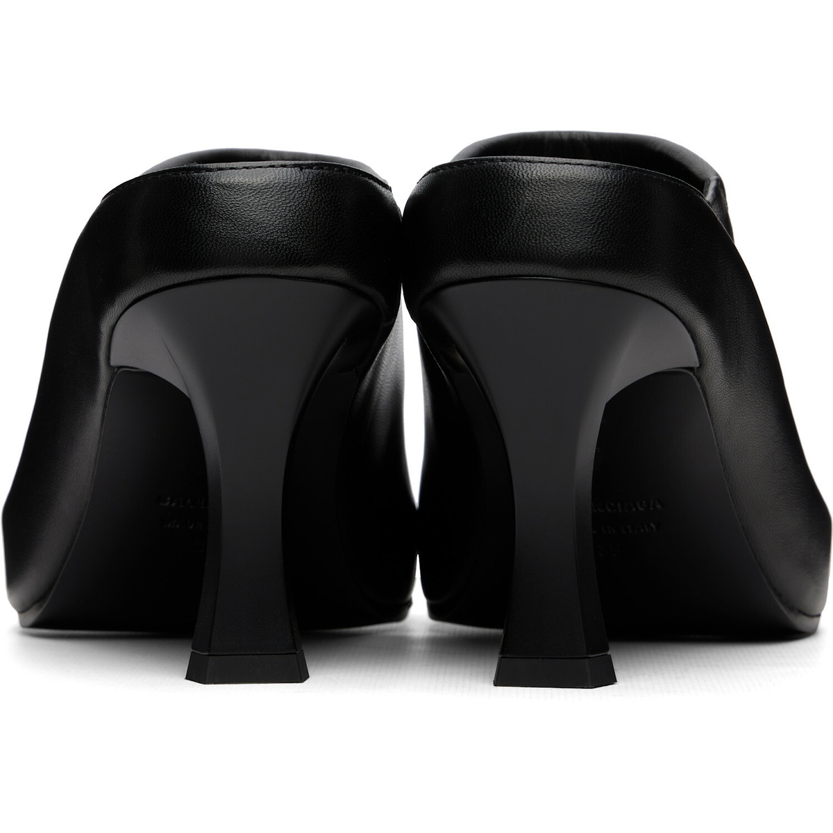 Balenciaga Black Scholl Edition Sheepskin Mule Heels
