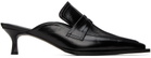 DRAE Black Wrinkle-Effect Heels