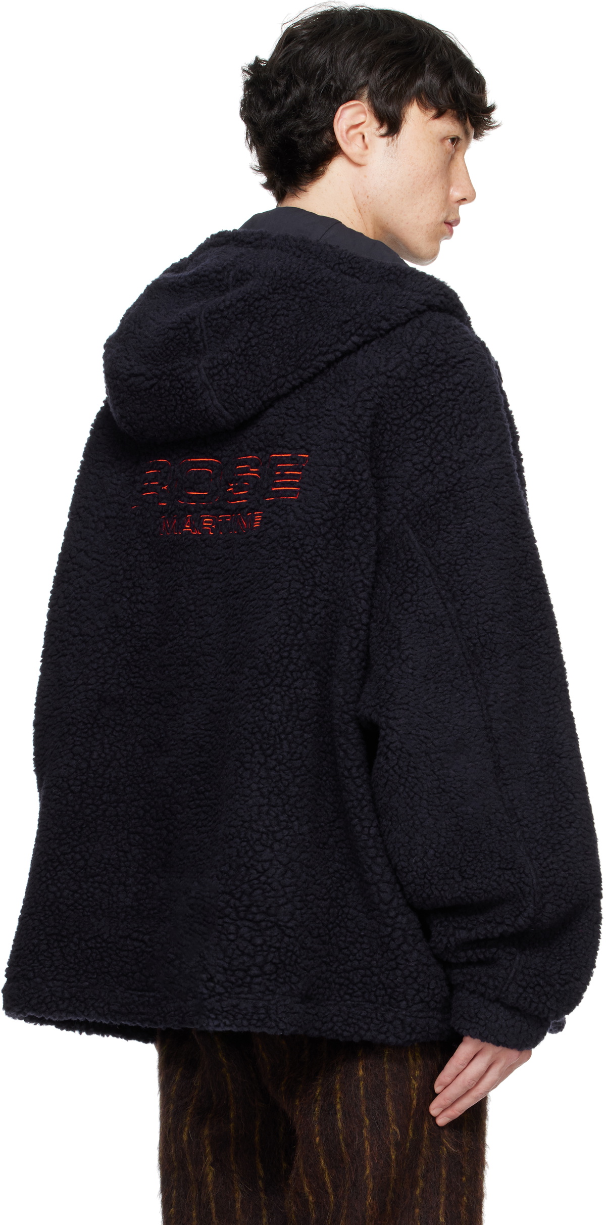 Martine Rose Navy Oversized Fleece Jacket Martine Rose