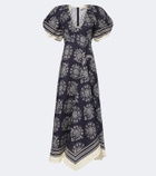 Alémais Banderra floral linen midi dress