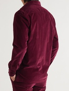 Rubinacci - Sahariana Cotton-Blend Corduroy Field Jacket - Burgundy