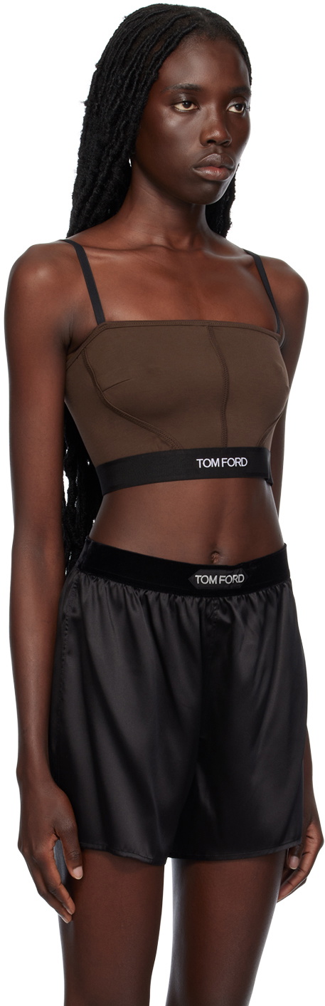 TOM FORD: Black Square Neck Bralette