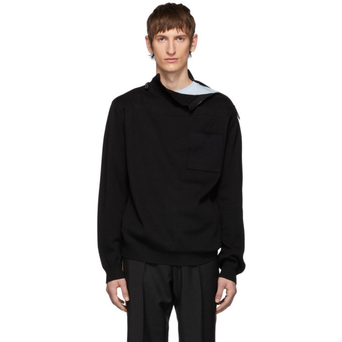 Photo: Burberry SSENSE Exclusive Black Knit Rollneck Sweater