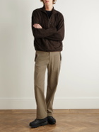 ROA - Ocular Logo-Embroidered Polartec® Alpha® Direct Half-Zip Sweater - Brown