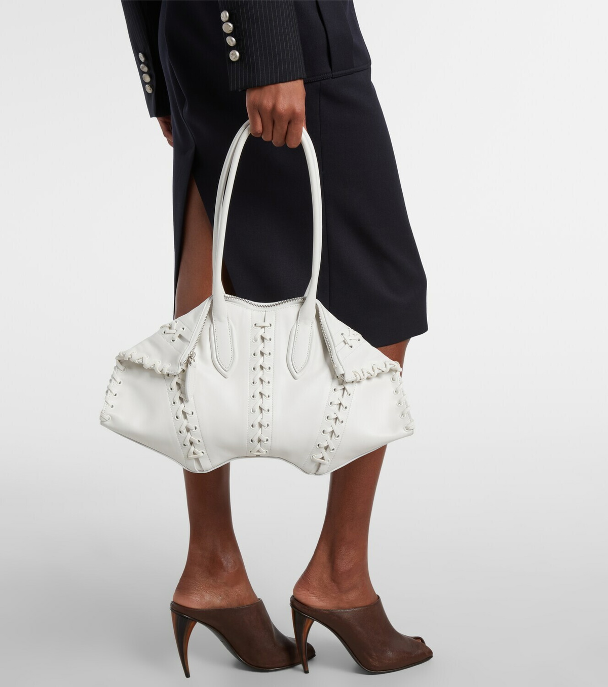 McQueen Manta Medium leather shoulder bag