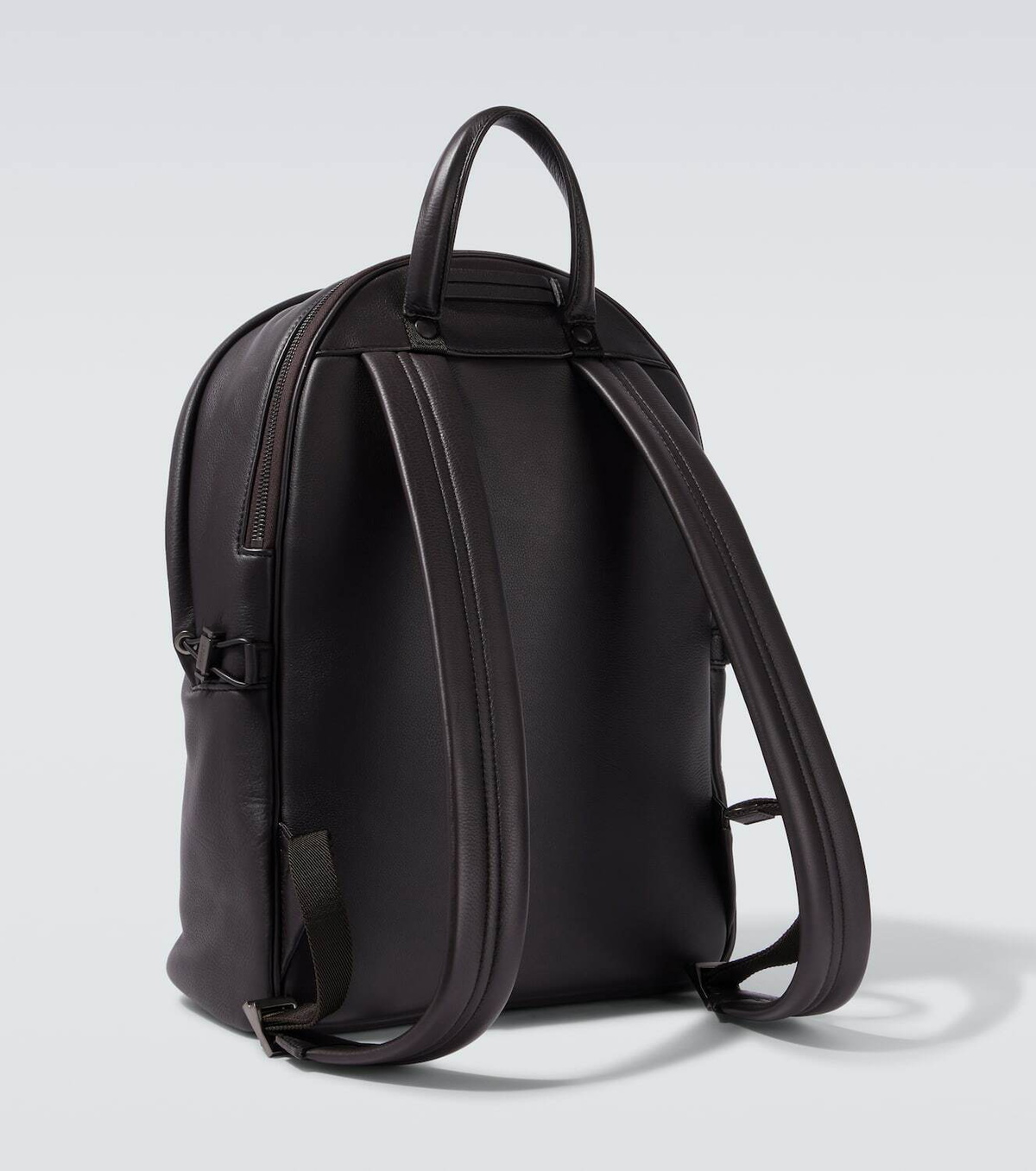 Zegna Secondskin Hoodie leather backpack