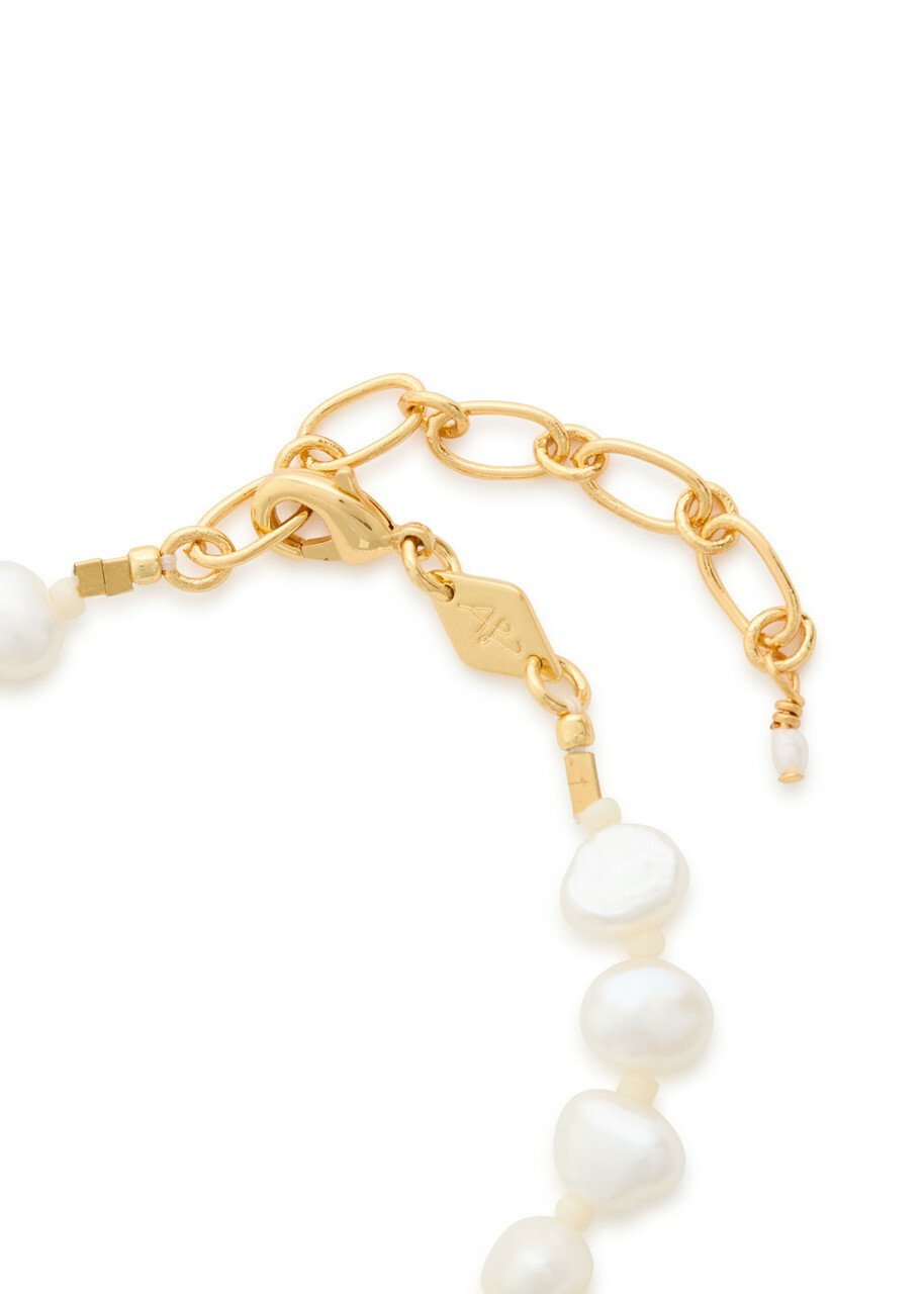 Anni LU Stellar Pearly 18kt Gold-plated Beaded Bracelet - Pearl - One Size