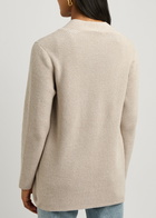 Eileen Fisher Ribbed Cotton Cardigan Light Grey