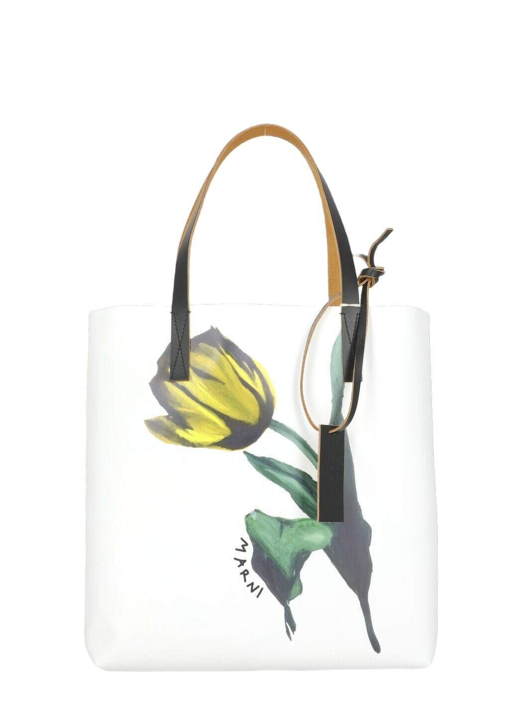 Marni Small Fabric Rafia Effect Shopping Bag Marni