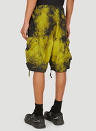 Flow Tie Dye Cargo Shorts in Black