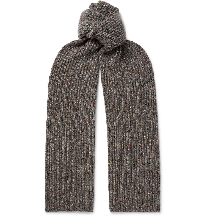 Photo: Gabriela Hearst - Rubens Ribbed Donegal Cashmere Scarf - Gray