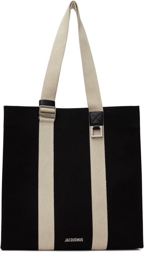 Photo: JACQUEMUS Black Les Classiques 'Le cabas Cuerda' Tote