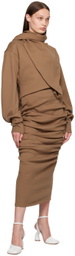 SELASI Brown Scarf Sweater