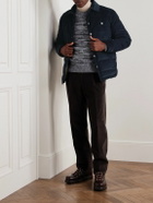 Valstar - Matt Quilted Cotton-Corduroy Down Shirt Jacket - Blue