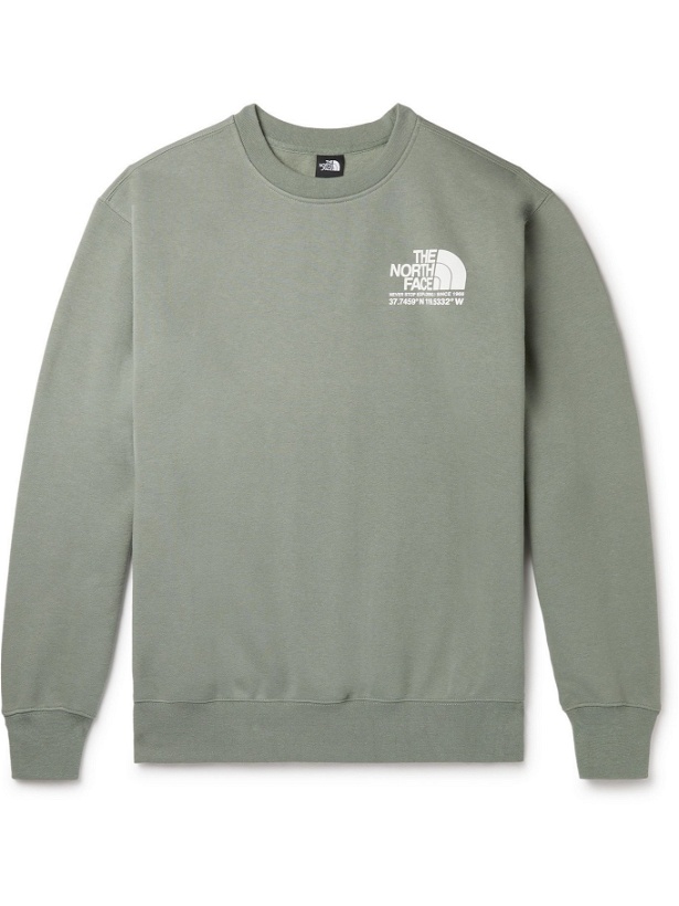 Photo: THE NORTH FACE - Logo-Print Fleece-Back Cotton-Blend Jersey Sweatshirt - Green - S