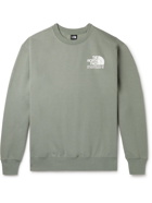 THE NORTH FACE - Logo-Print Fleece-Back Cotton-Blend Jersey Sweatshirt - Green - S