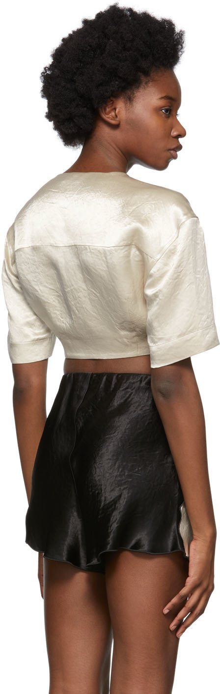 Yuzefi SSENSE Exclusive Beige Wrap Top T-Shirt