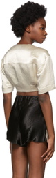 Yuzefi SSENSE Exclusive Beige Wrap Top T-Shirt