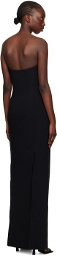 Versace Black Strapless Maxi Dress