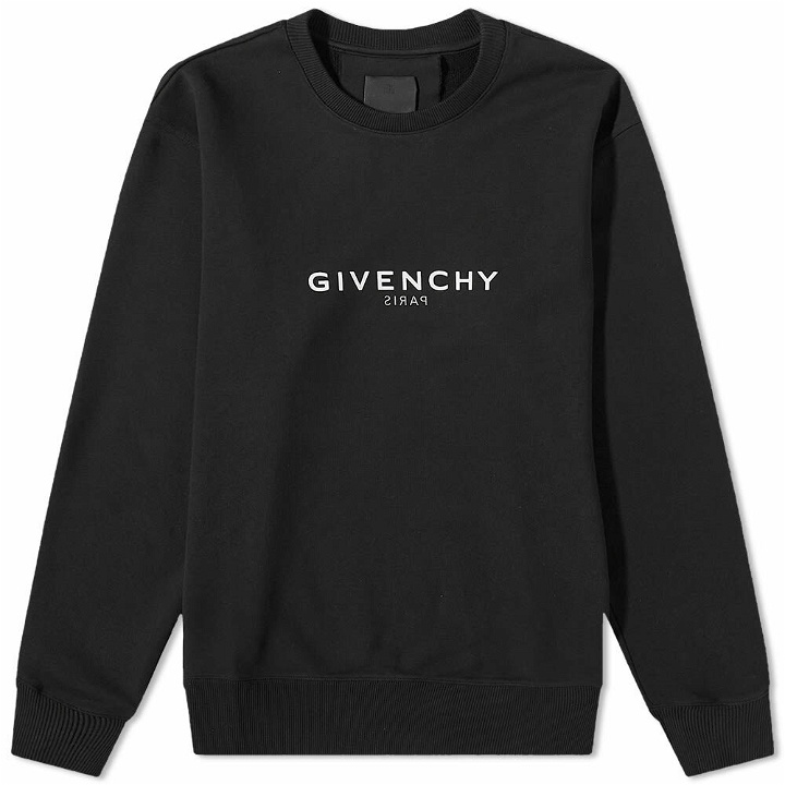 Photo: Givenchy Men's Reverse Logo Crew Sweat in Black