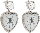 Safsafu SSENSE Exclusive Silver Spider Bff Earrings