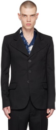 Carlota Barrera Black Three-Button Blazer