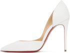 Christian Louboutin White Iriza Cut-Out 100 Heels