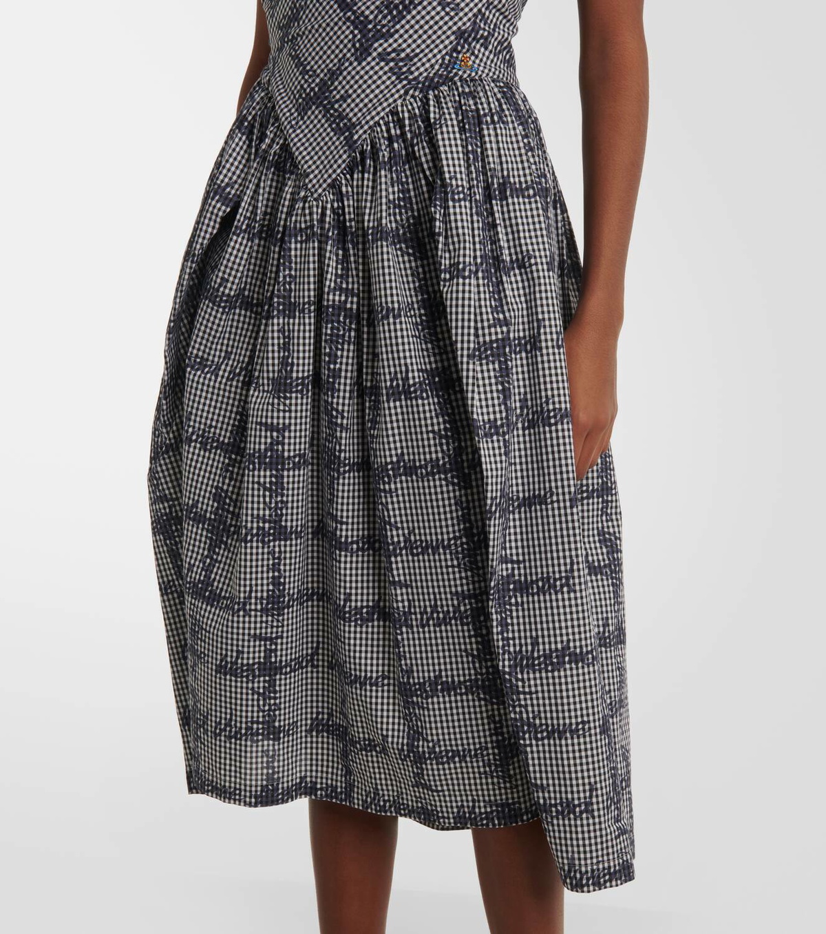 Vivienne Westwood Sunday gingham cotton corset midi dress