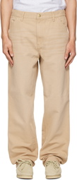 Carhartt Work In Progress Beige Single Knee Trousers