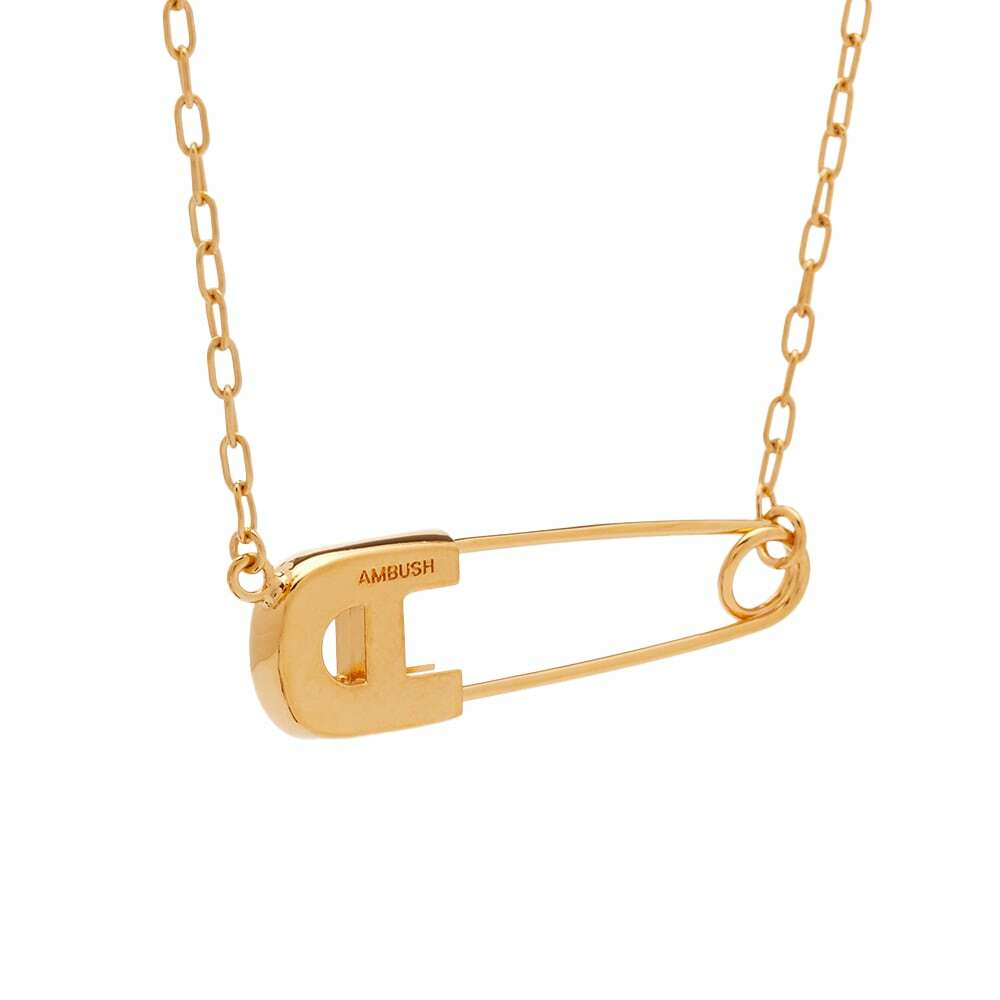 Ambush Women's Safety Pin Necklace in Gold Ambush