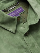 Ralph Lauren Purple label - Barron Suede Overshirt - Green