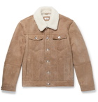 Brunello Cucinelli - Shearling Trucker Jacket - Men - Sand