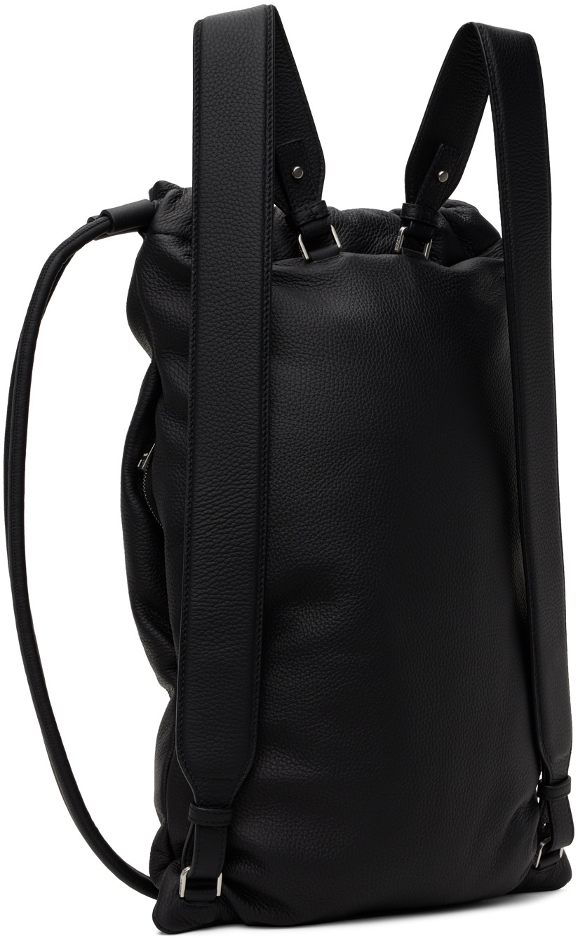 ZEGNA Black Drawstring Backpack Zegna