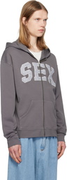 Carne Bollente SSENSE Exclusive Gray Zipcode Desire 'Sex' Hoodie