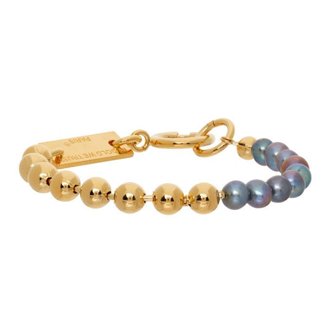Photo: IN GOLD WE TRUST PARIS SSENSE Exclusive Gold Ball Chain Bracelet