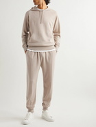 Mr P. - Tapered Pintucked Wool and Cashmere-Blend Sweatpants - Neutrals