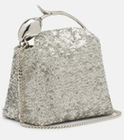 Erdem Bloom Mini sequined top-handle bag
