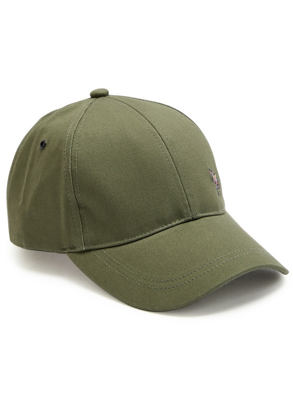 Photo: Paul Smith Zebra-embroidered Cotton cap - Green - One Size