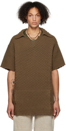 Isa Boulder SSENSE Exclusive Khaki Peanut Polo