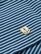 Armor Lux - Logo-Appliquéd Striped Organic Cotton-Jersey T-Shirt - Blue