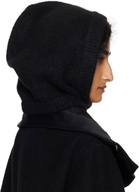 Rick Owens Black Concordians Alpaca Knit Hood
