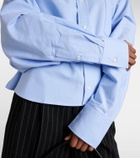 Ami Paris Ami de Cœur cropped cotton shirt