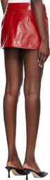 Stand Studio Red Tara Faux-Leather Miniskirt