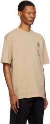 AAPE by A Bathing Ape Beige Embroidered T-Shirt