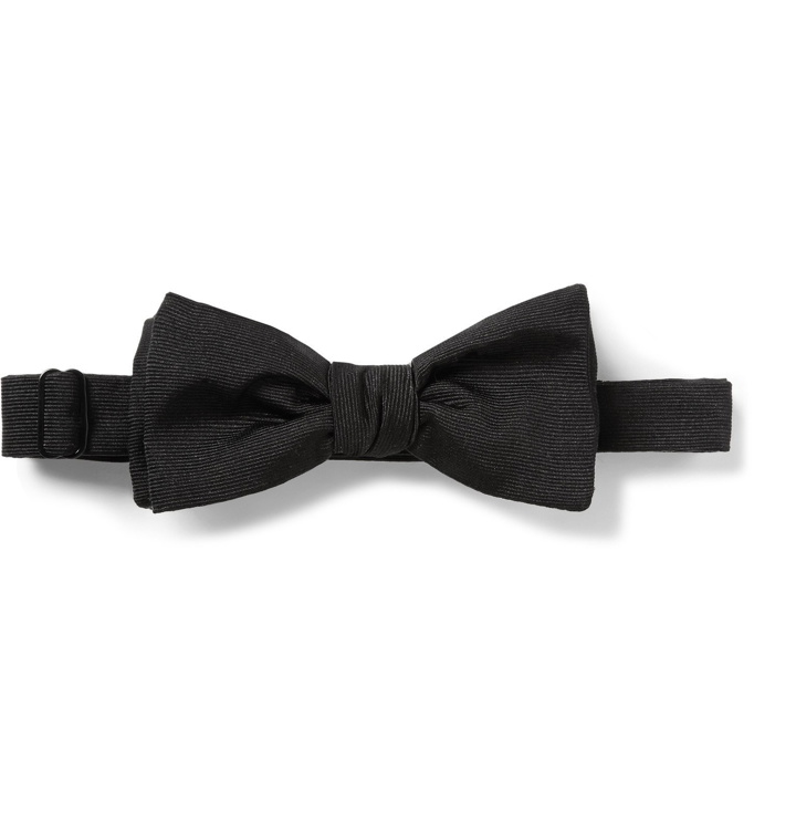 Photo: Kingsman - Drake's Self-Tie Silk-Faille Bow Tie - Black