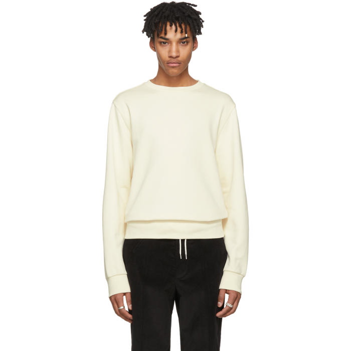 Photo: Maison Margiela Ivory Elbow Patch Sweatshirt 