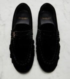 Saint Laurent Le Loafer velvet penny loafers
